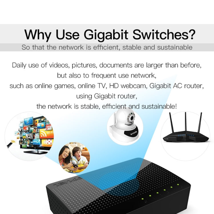 Tenda SG105 1000Mpbs Fast Gigabit Ethernet Network Switch