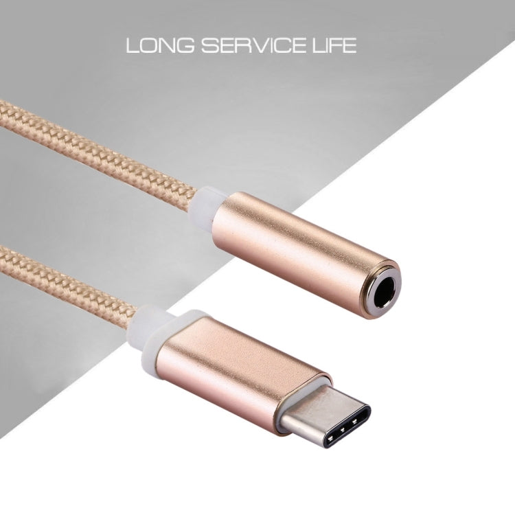 Type-C to 3.5mm Weave Texture Audio Adapter