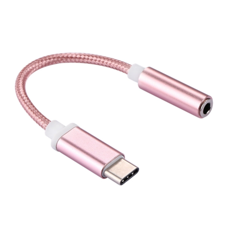 Type-C to 3.5mm Weave Texture Audio Adapter