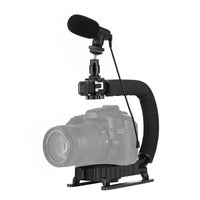 U/C Shape Handheld DV Bracket Stabilizer + Microphone