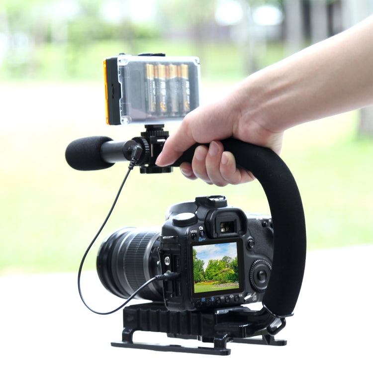 U/C Shape Handheld DV Bracket Stabilizer + Microphone