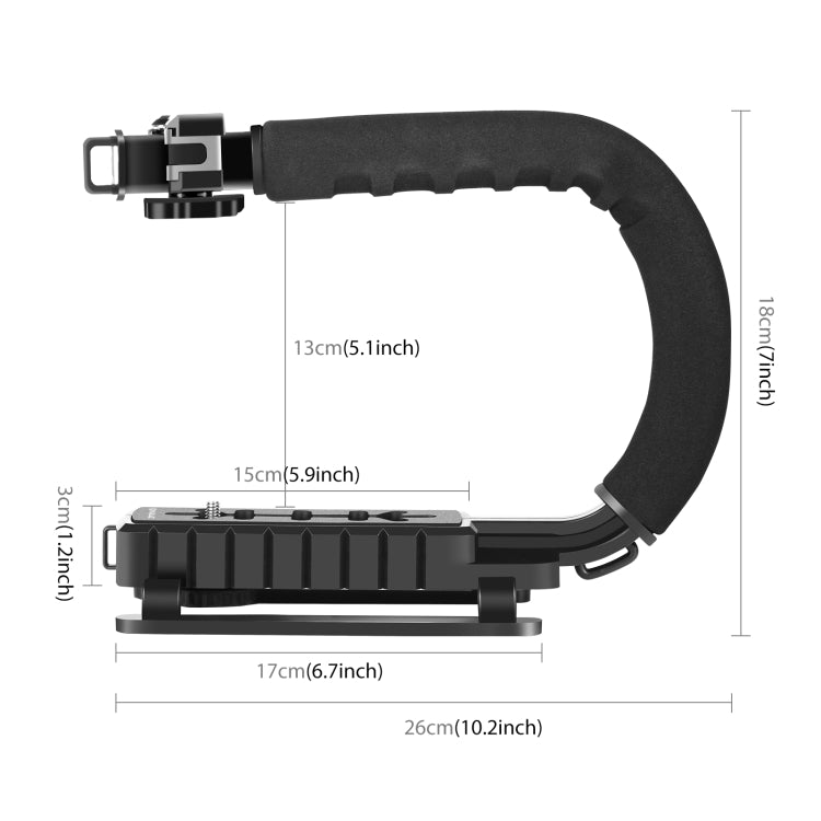 U/C Shape Handheld DV Bracket Stabilizer Light Kit