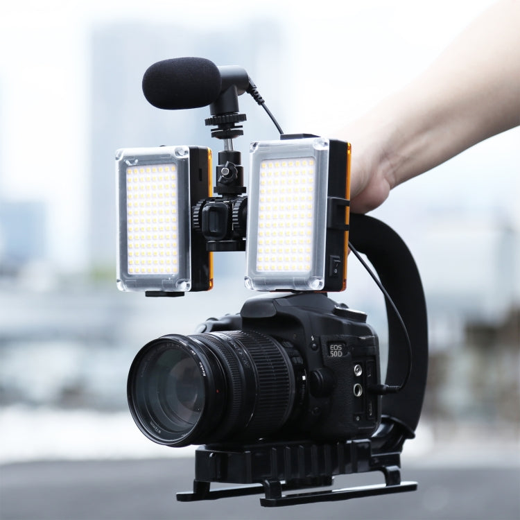 U/C Shape  Handheld DV Stabilizer + Light + Microphone
