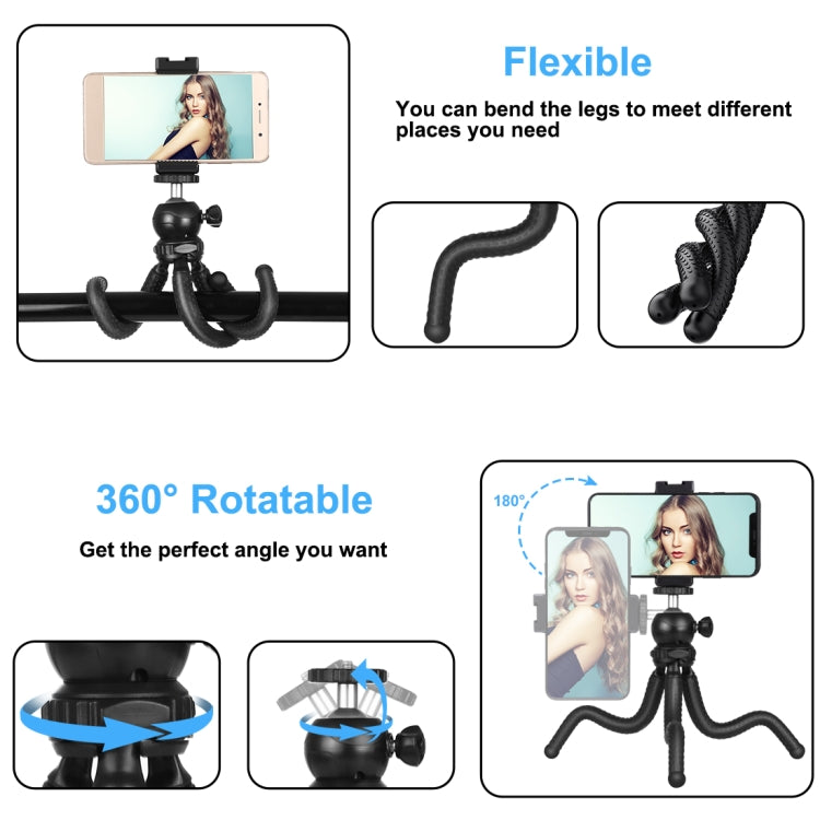 Mini Octopus Flexible Tripod Holder with Phone Clamp