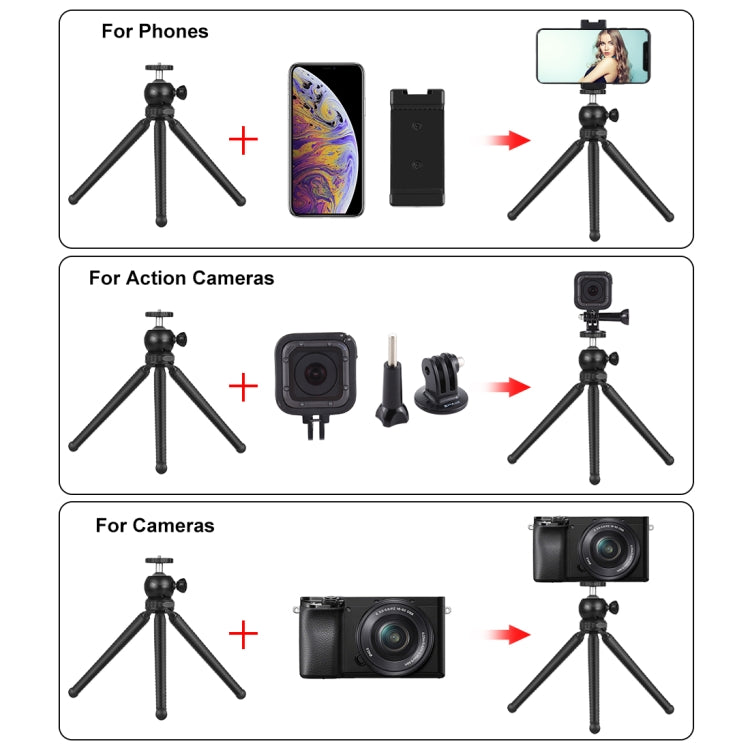 Mini Octopus Flexible Tripod Holder with Phone Clamp