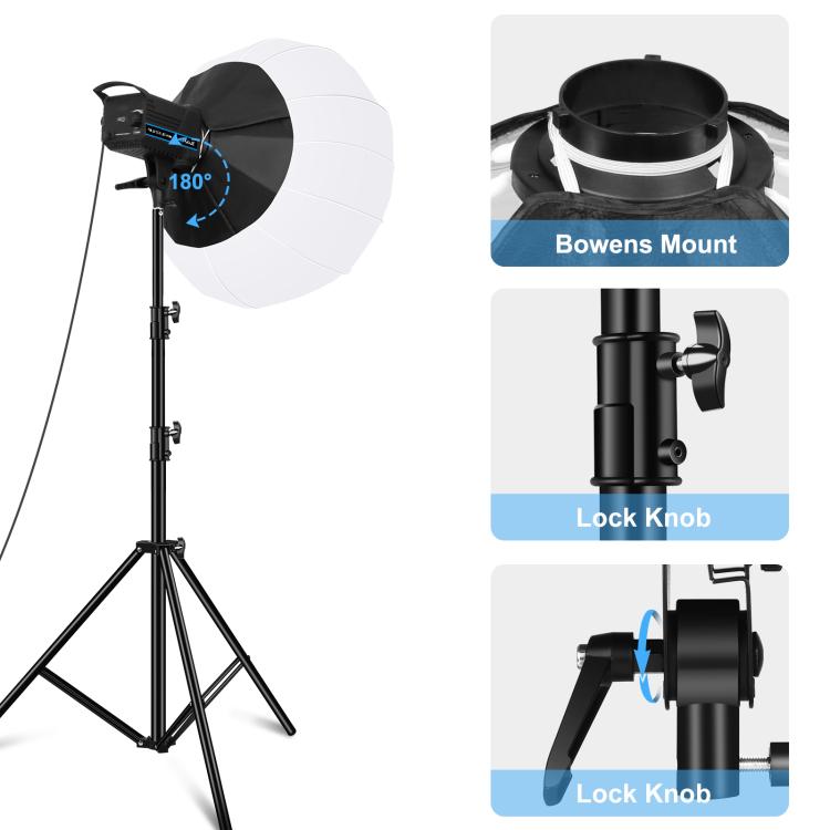 PULUZ 120W Studio Light Softbox Photography Kit