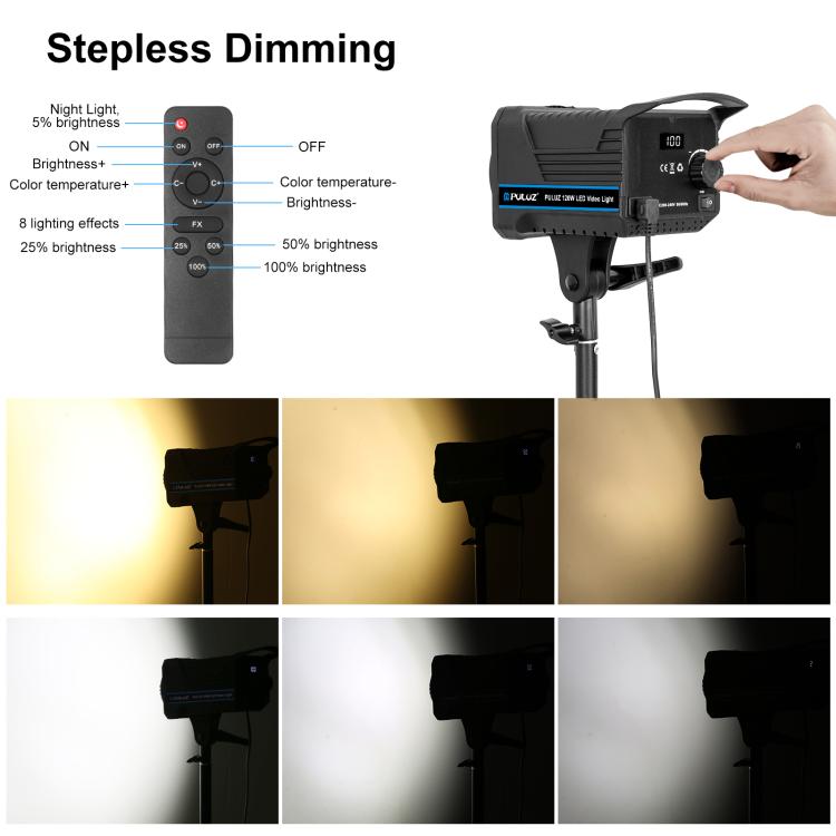 PULUZ 120W Studio Light Softbox Photography Kit