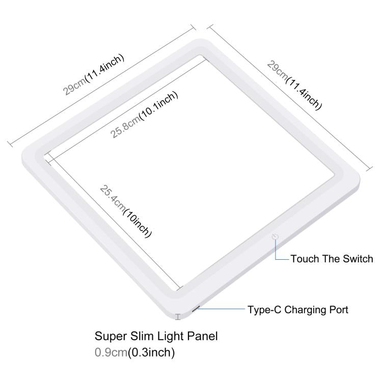 30cm Shadowless Light Panel Photo Studio Box