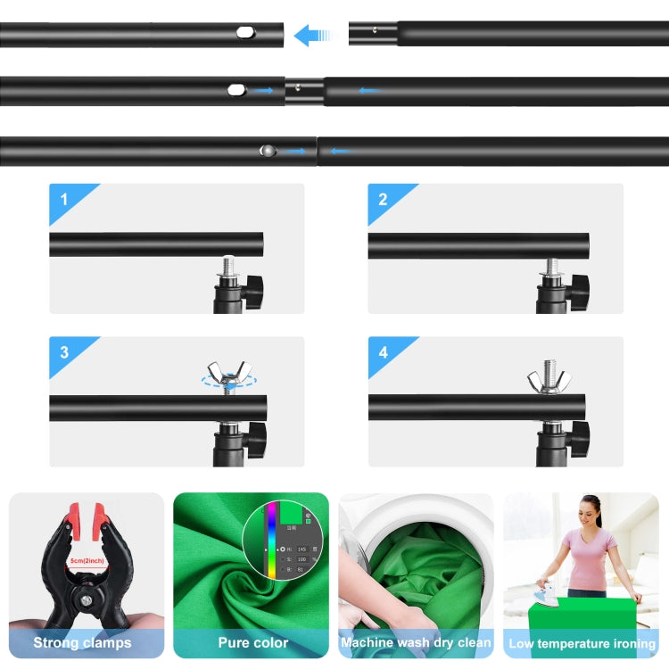 PULUZ 2x2m Photo Studio Background Support Stand