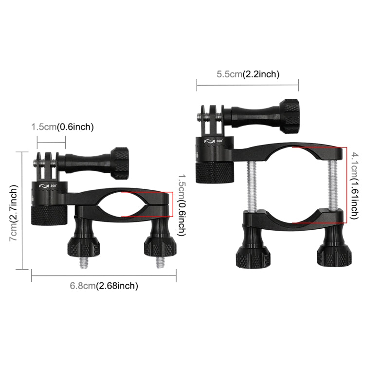 360 Degree Rotation Aluminum Handlebar Adapter for GoPro