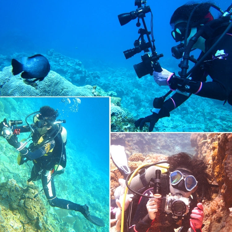 Dual Handheld Diving Light Arm Aluminum Mount for GoPro