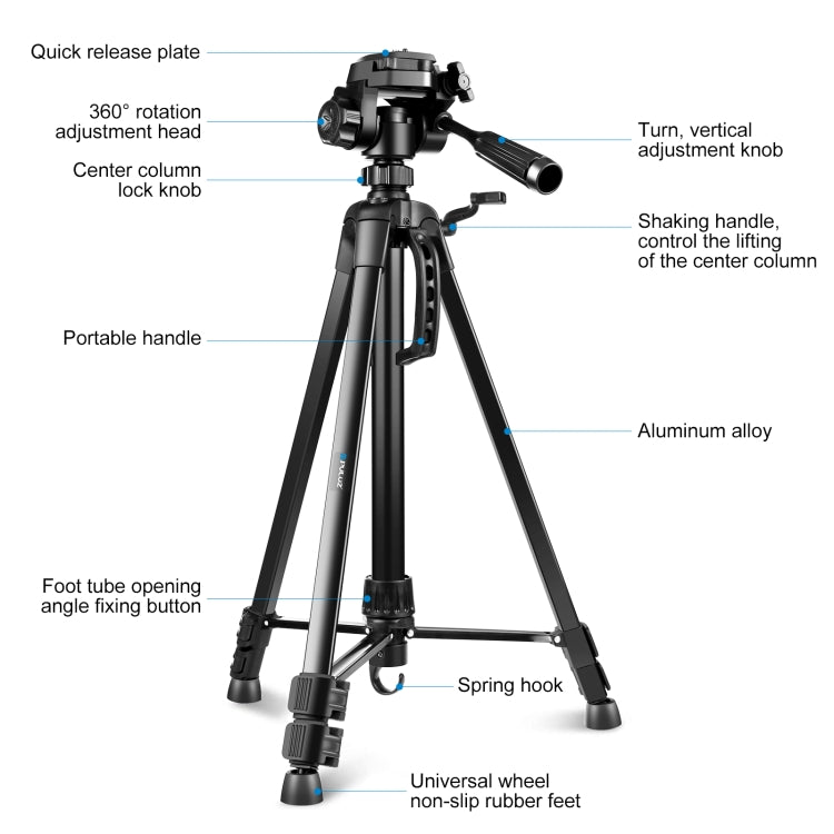 PULUZ Aluminum Selfie Live Tripod Mount