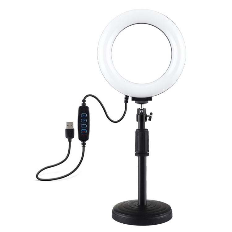 Round Base Desktop Mount + 6.2 inch Ring Light
