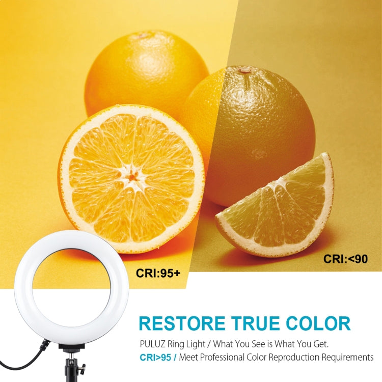 Round Base Desktop Mount + 6.2 inch Ring Light