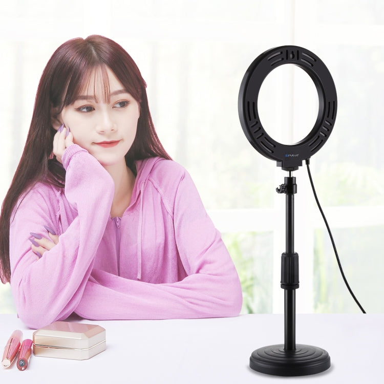 Round Base Desktop Mount + 6.2 inch Ring Light