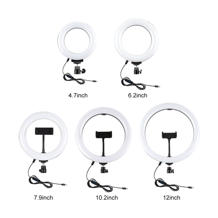 Round Base Desktop Mount + 6.2 inch Ring Light