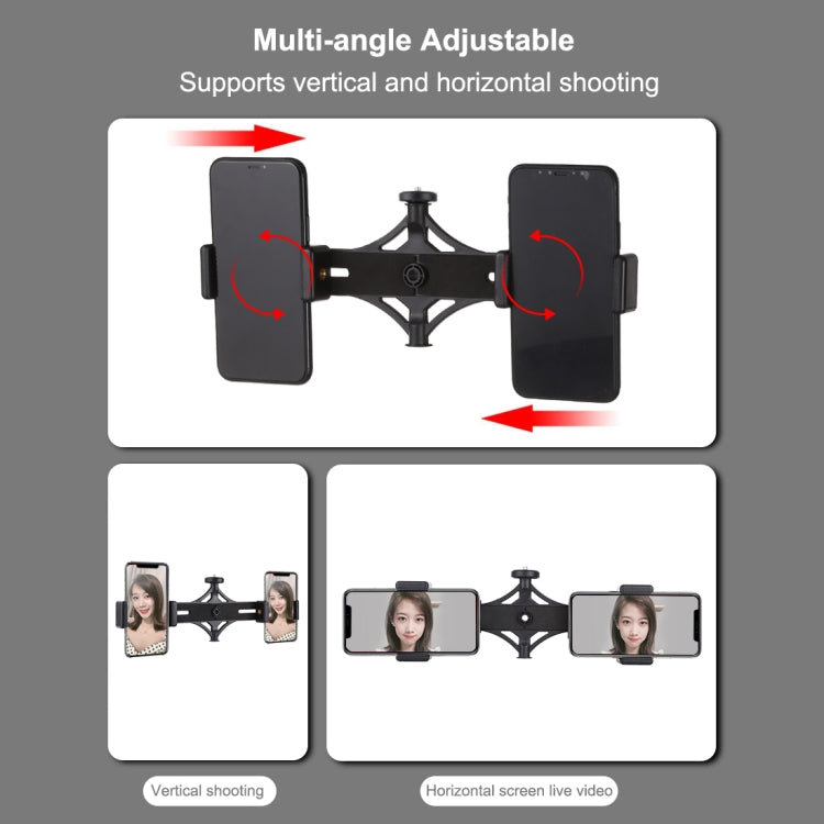 Live Broadcast Dual Phone Brackets Horizontal Holder
