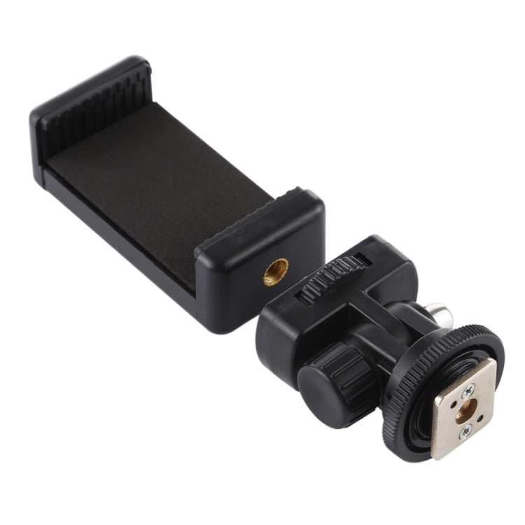 1/4 inch Screw Thread Cold Shoe Mount with Phone Clamp