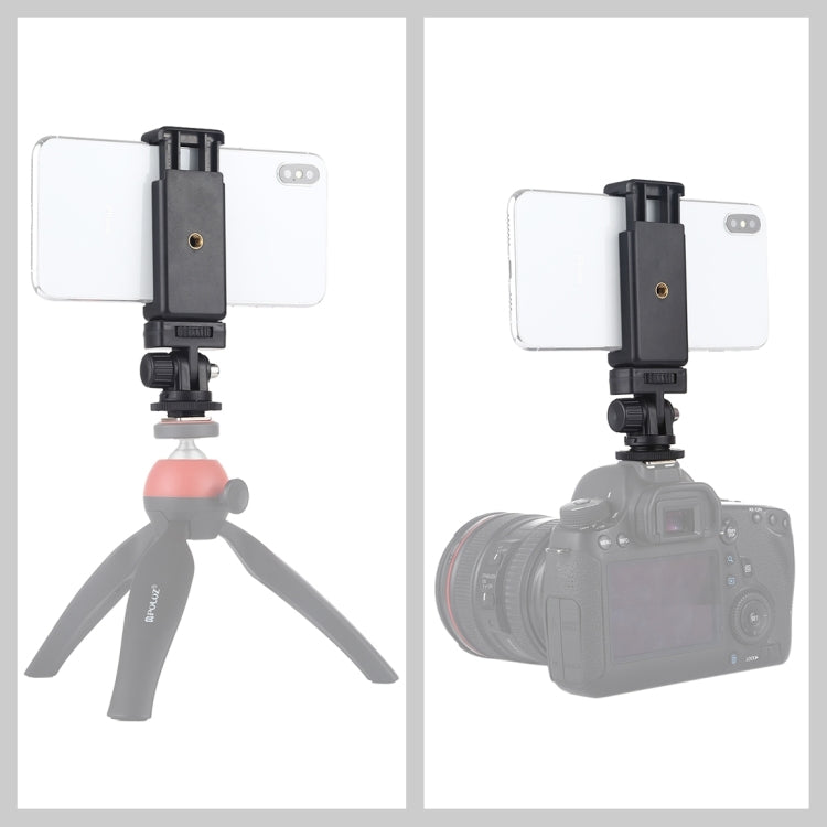 1/4 inch Screw Thread Cold Shoe Mount with Phone Clamp