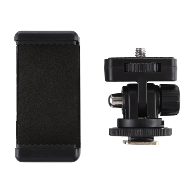 1/4 inch Screw Thread Cold Shoe Mount with Phone Clamp