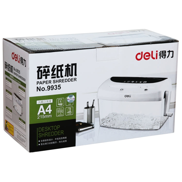 Deli Hand-cranked A4 CD Card Desktop Paper Shredder