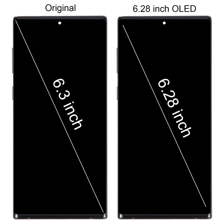 6.28 inch OLED  LCD Screen with Frame For Samsung Galaxy Note10