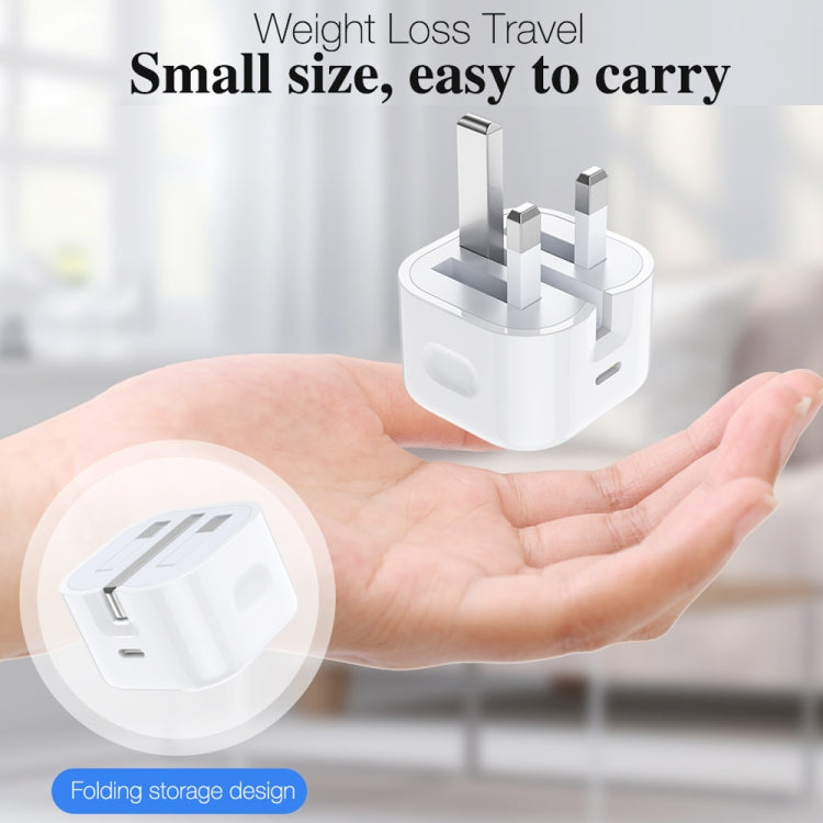 20W PD 3.0 Type-C / USB-C Interface Travel Charger, UK Plug
