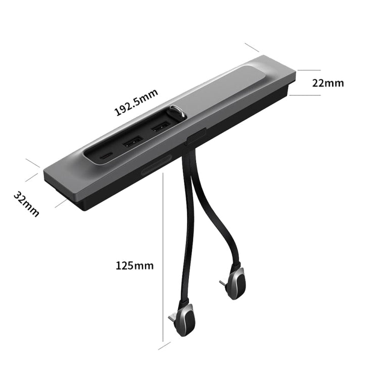 For Tesla Model 3/Y Car T09 USB Hub Docking Station