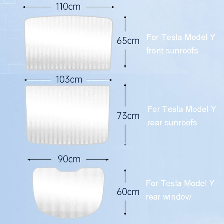 For Tesla Model Y Ice Crystal Sunshade