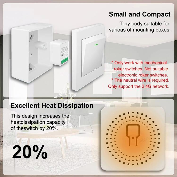 Smart Switch DIY Breaker 2 Way Control Voice Control