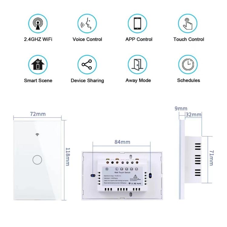 Model 120 US Gauge Graffiti Smart WIFI Single Fire Switch