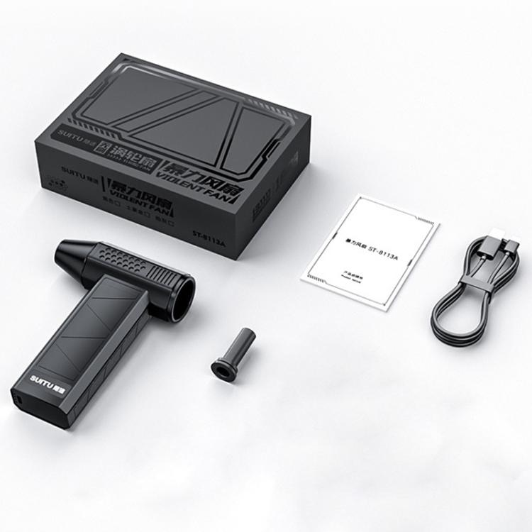 Mini rechargeable air duster vacuum stored easily in a small drawer or travel bag