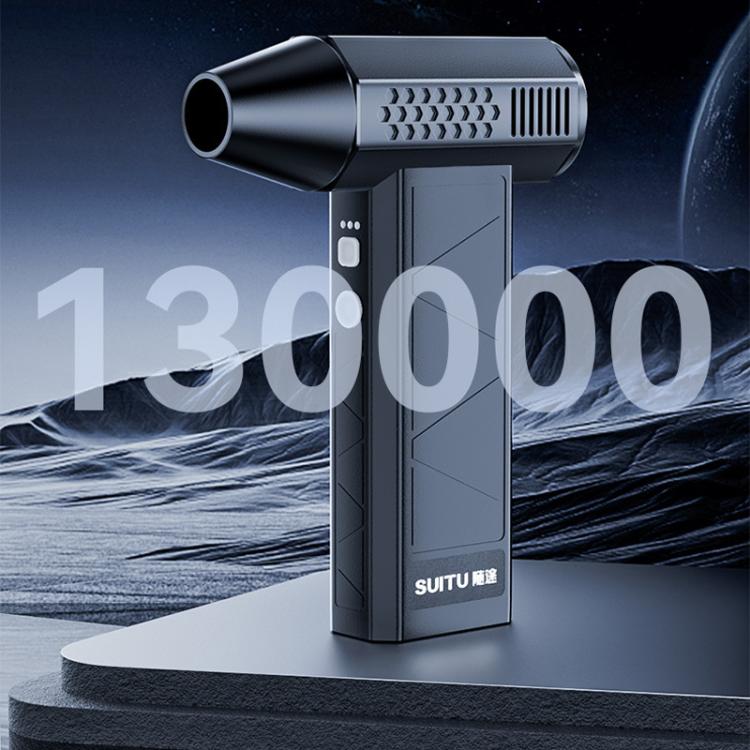 Compact 2-in-1 cordless air duster and mini vacuum cleaner with 160W high-speed motor, 130000RPM, Type-C charging, lightweight portable design for electronics, keyboards, and car cleaning