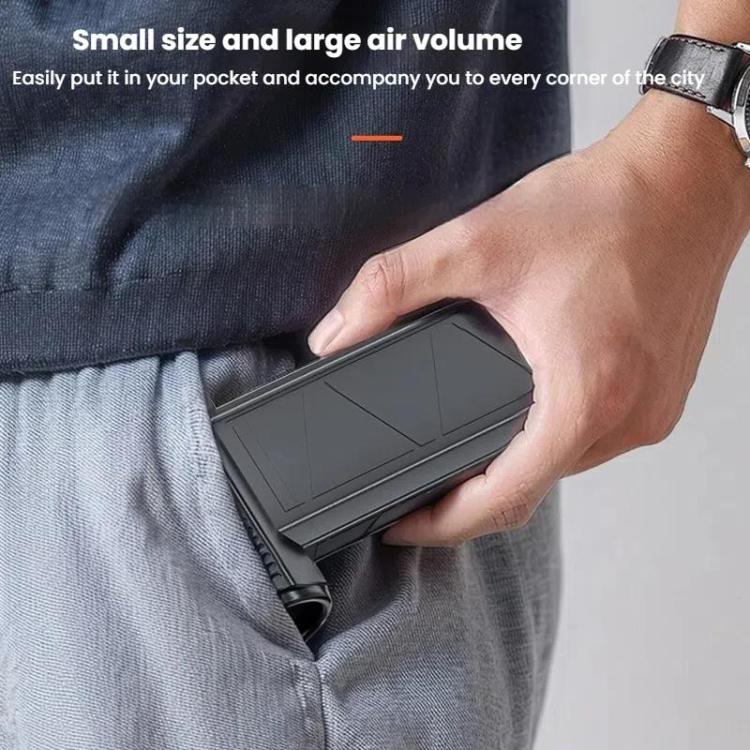 2-in-1 handheld air duster used as a personal fan with strong adjustable wind speed.