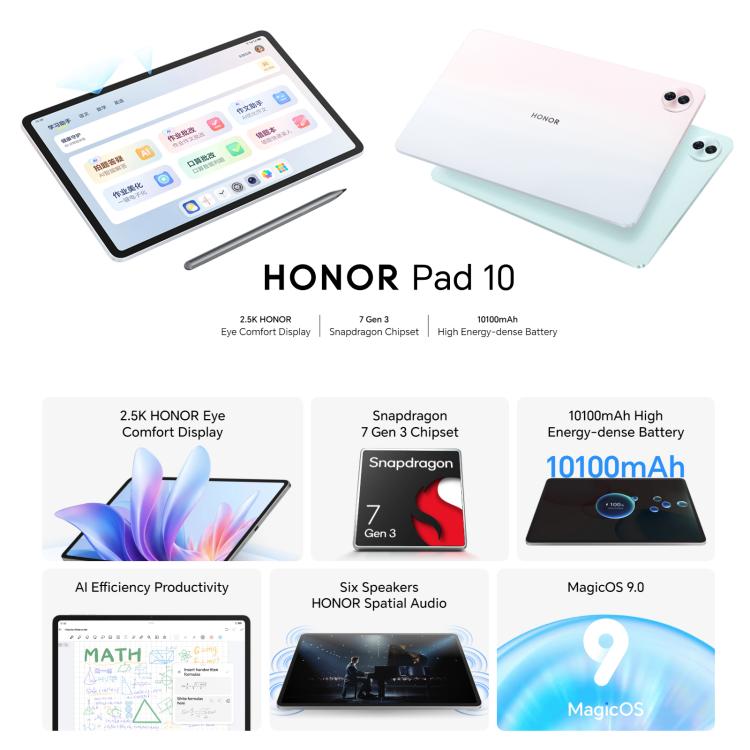 Honor Pad 10 12.1 inch WiFi Tablet PC 8GB+256GB MagicOS 9.0
