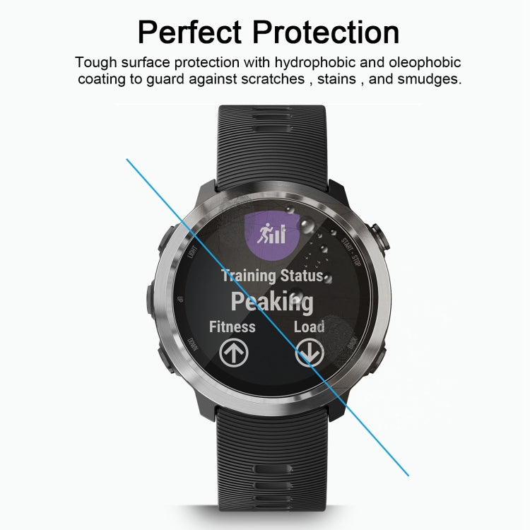 2 PCS ENKAY Hat-Prince for  Garmin Forerunner 645 0.2mm 9H Surface Hardness 2.15D Curved Edge Tempered Glass Screen Protector - NMNYSX