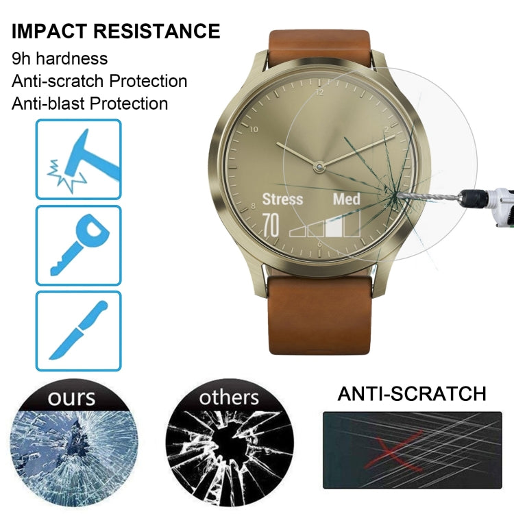 2 PCS ENKAY Hat-Prince for Garmin Vivomove HR Smart Watch 0.2mm 9H Surface Hardness 2.15D Explosion-proof Tempered Glass Screen Film, For Garmin Vivomove HR - NMNYSX