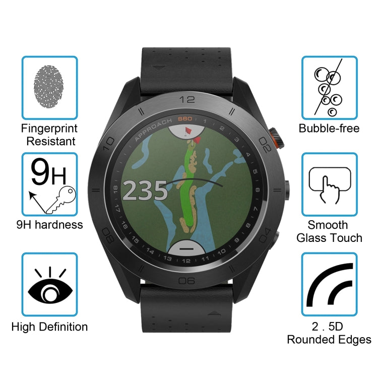 2 PCS ENKAY Hat-Prince for Garmin Approach S60 Smart Watch 0.2mm 9H Surface Hardness 2.15D Explosion-proof Tempered Glass Screen Film, For Garmin Approach S60(2PCS) - NMNYSX