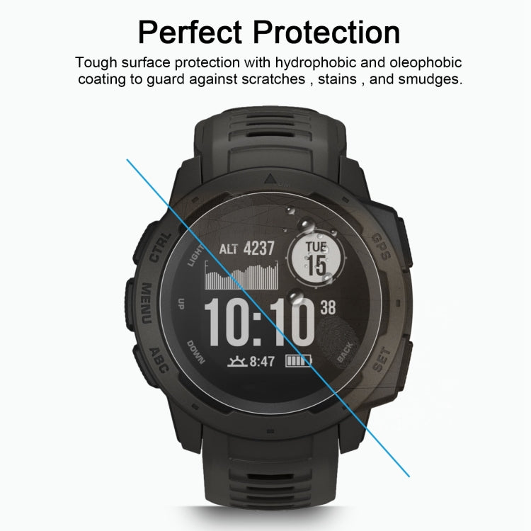 2 PCS ENKAY Hat-Prince 0.2mm 9H 2.15D Curved Edge Tempered Glass Film for Garmin Instinct Intelligent Sports Watch, 2 PCS Garmin Instinct - NMNYSX