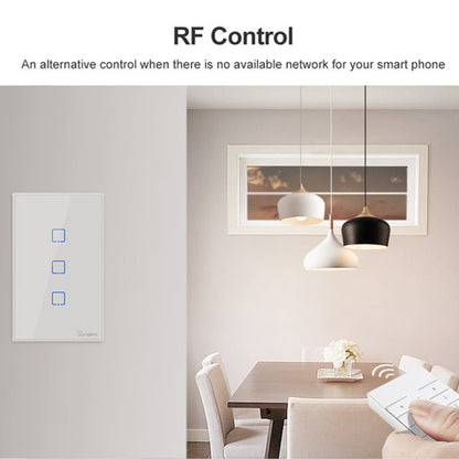 Sonoff T2 Touch 120mm Tempered Glass Panel Wall Touch Switch