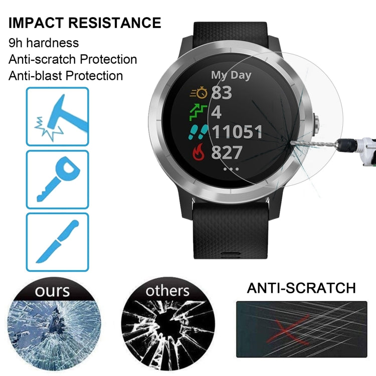 2 PCS ENKAY Hat-Prince 0.2mm 9H 2.15D Curved Edge Tempered Glass Film for Garmin Vivoactive 3 trainer, 2 PCS Garmin Vivoactive 3 trainer - NMNYSX