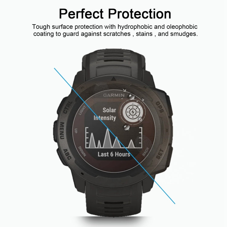 For Garmin Instinct 0.26mm 2.5D 9H Tempered Glass Film Screen Protector, For Garmin Instinct - NMNYSX