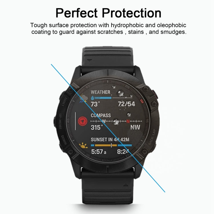 For Garmin Fenix 6 Pro 0.26mm 2.5D 9H Tempered Glass Film Screen Protector, For Garmin Fenix 6 Pro - NMNYSX