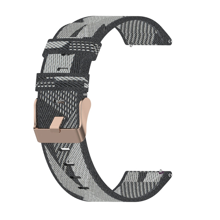 18mm Stripe Weave Nylon Wrist Strap Watch Band for Xiaomi Mi Watch, Garmin Vivomove 3s / Vivoactive 4s - NMNYSX