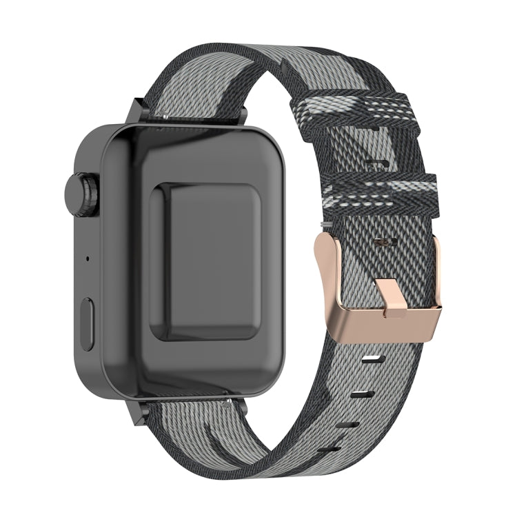 18mm Stripe Weave Nylon Wrist Strap Watch Band for Xiaomi Mi Watch, Garmin Vivomove 3s / Vivoactive 4s - NMNYSX