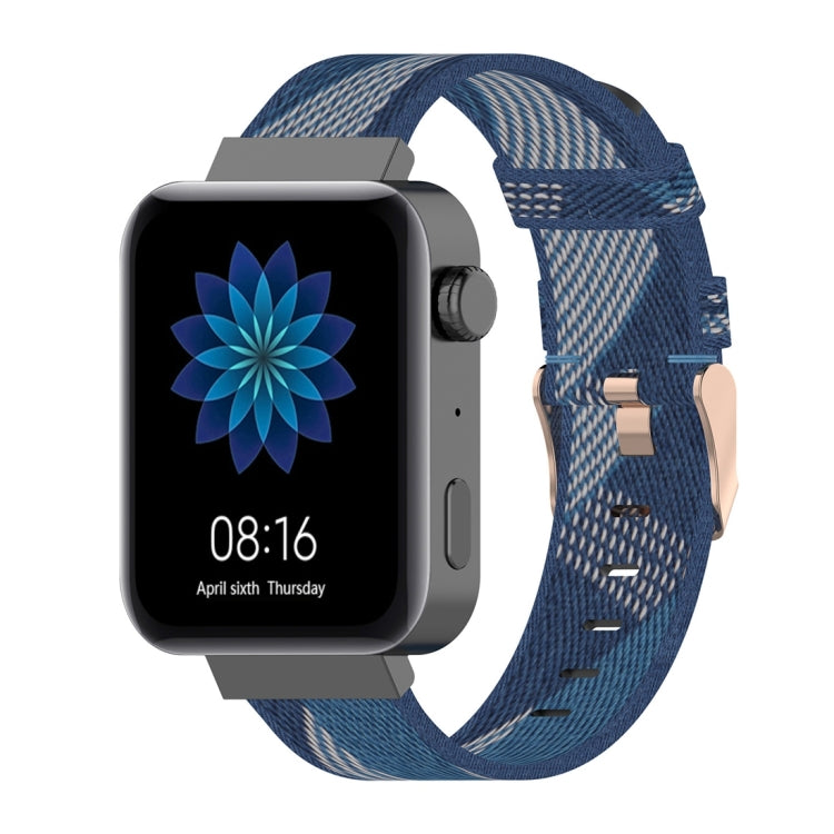 18mm Stripe Weave Nylon Wrist Strap Watch Band for Xiaomi Mi Watch, Garmin Vivomove 3s / Vivoactive 4s - NMNYSX