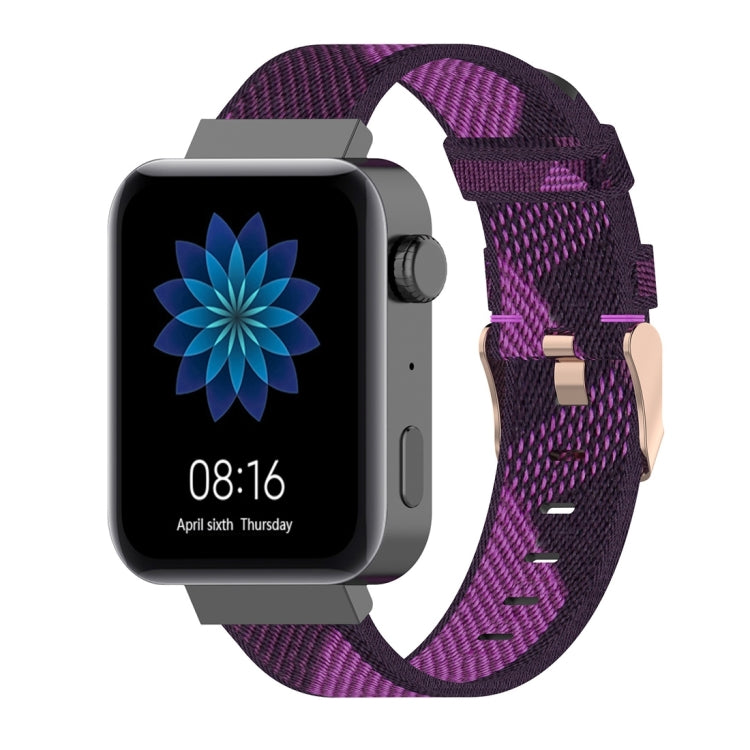 18mm Stripe Weave Nylon Wrist Strap Watch Band for Xiaomi Mi Watch, Garmin Vivomove 3s / Vivoactive 4s - NMNYSX