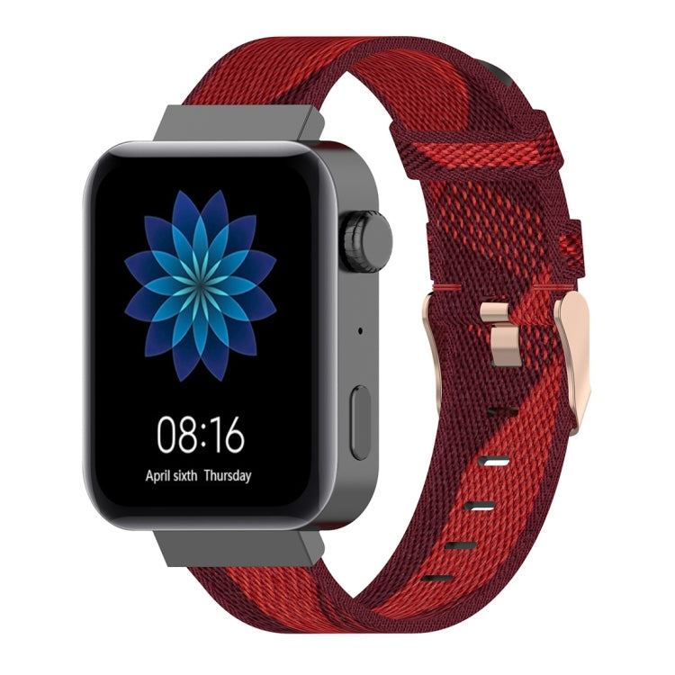 18mm Stripe Weave Nylon Wrist Strap Watch Band for Xiaomi Mi Watch, Garmin Vivomove 3s / Vivoactive 4s - NMNYSX