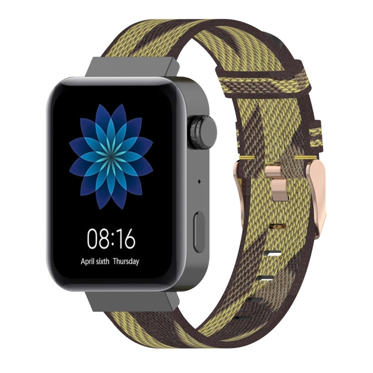 18mm Stripe Weave Nylon Wrist Strap Watch Band for Xiaomi Mi Watch, Garmin Vivomove 3s / Vivoactive 4s - NMNYSX