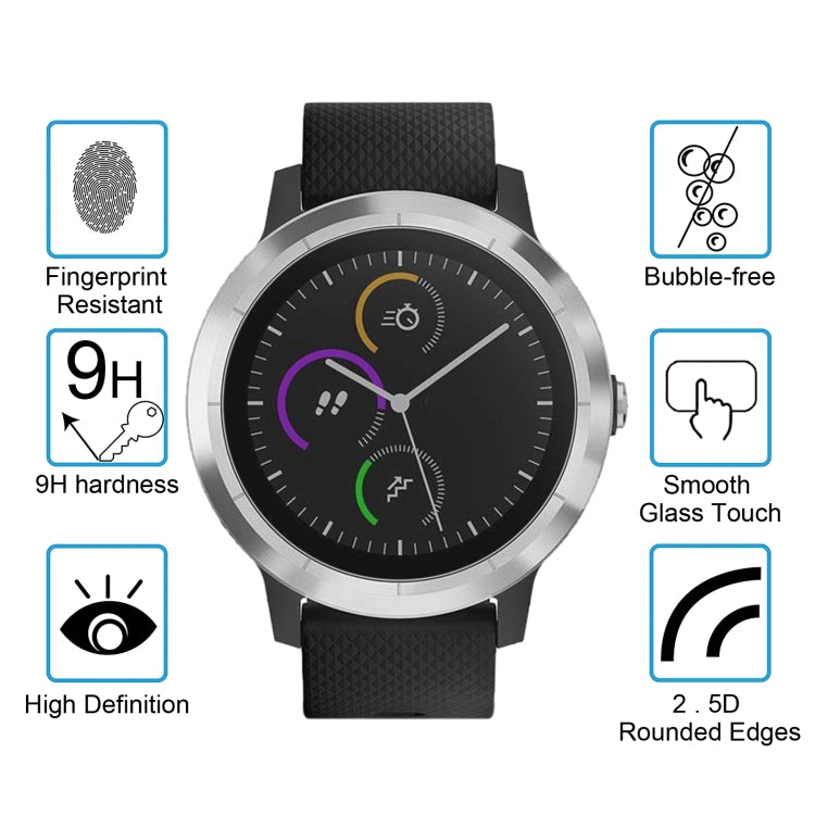 2 PCS ENKAY Hat-Prince for Garmin vivoactive 3 Smart Watch 0.2mm 9H Surface Hardness 2.15D Explosion-proof Tempered Glass Screen Film - NMNYSX
